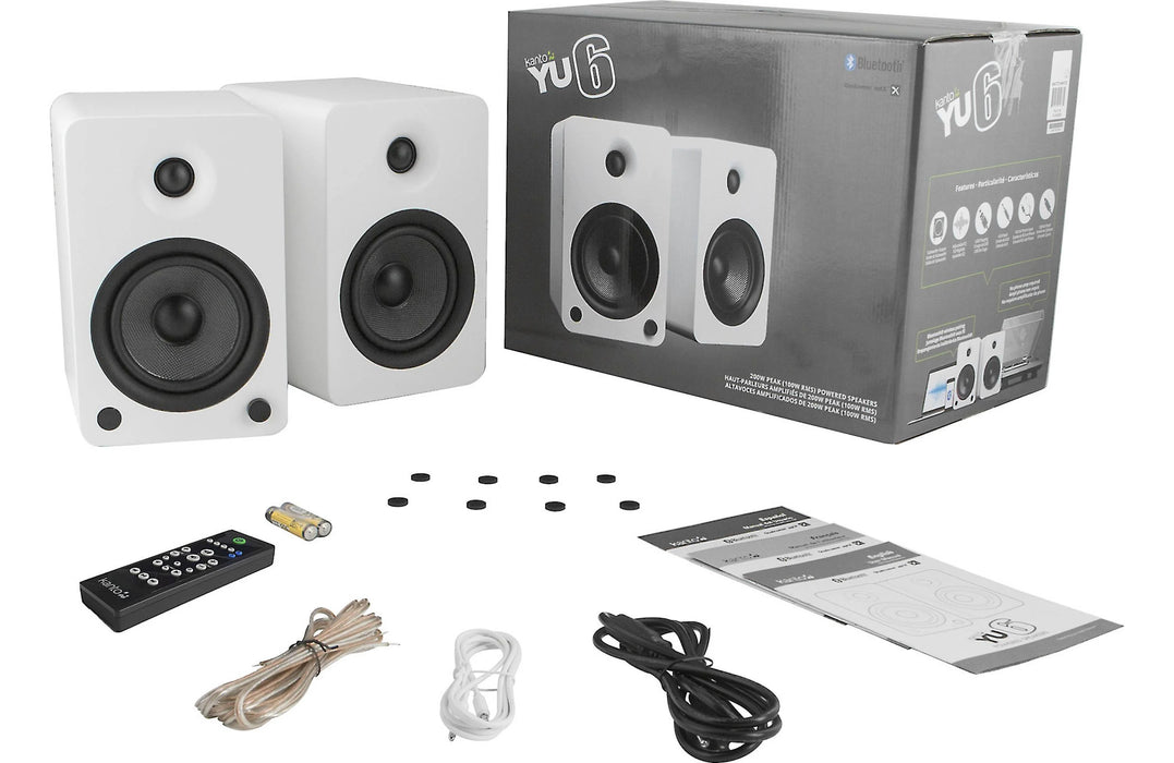 Kanto YU6 - Haut-parleurs d'étagère amplifiés 100W Bluetooth® Phono