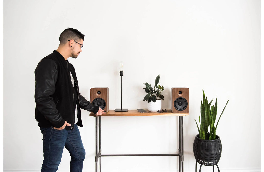 Kanto YU6 - Haut-parleurs d'étagère amplifiés 100W Bluetooth® Phono