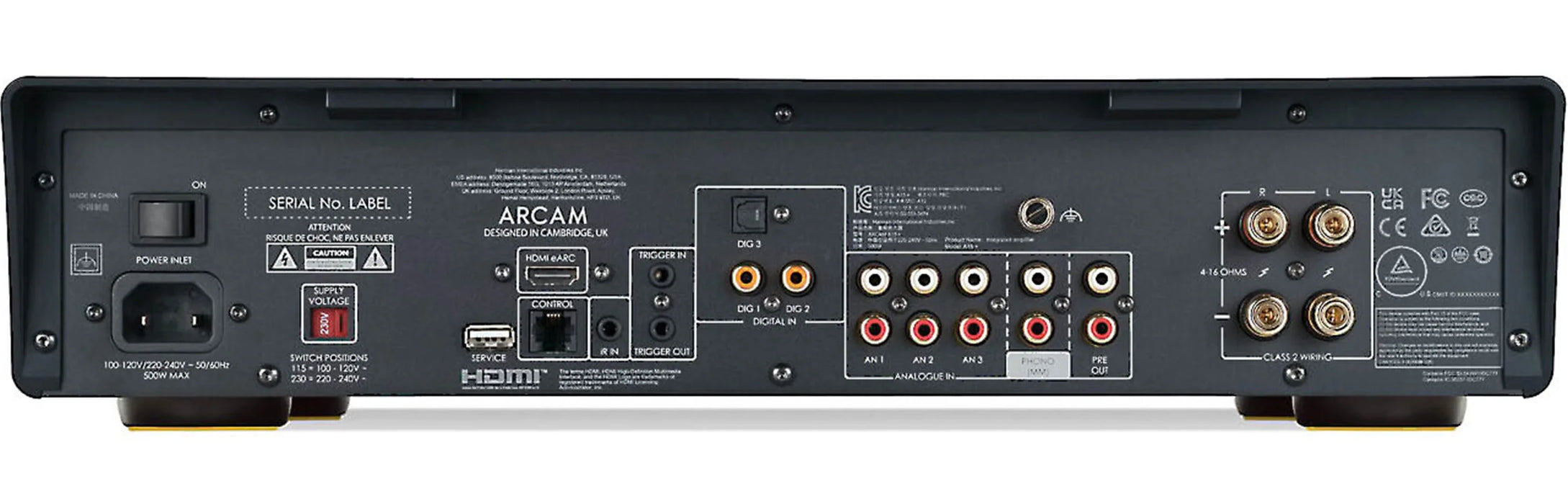 ARCAM A15+ | Amplificateur stéréo intégré 50Watts/Canal avec Bluetooth et Auracast