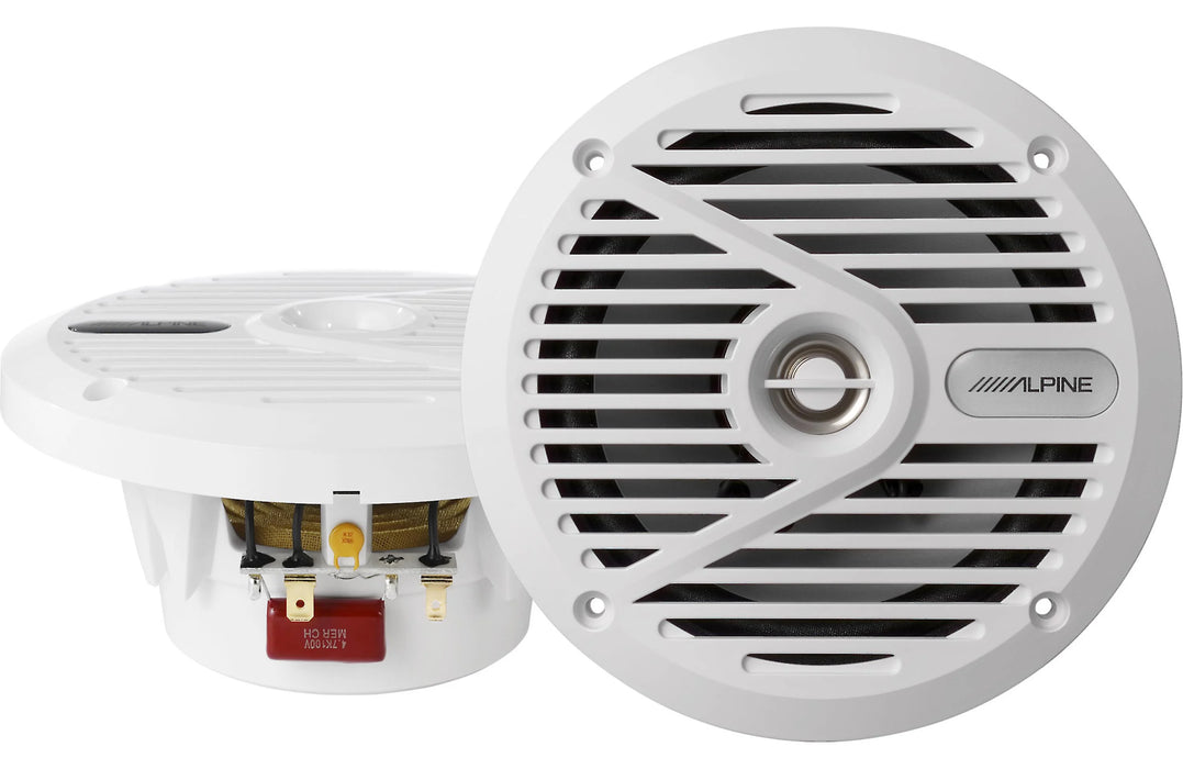 Alpine SPS-M601 - Hauts-parleurs marine 6,5" (Blanc ou Argent)