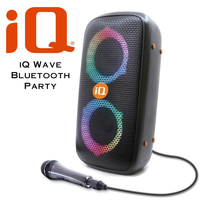 Haut-parleur de fête Bluetooth iQ Wave Party avec microphone filaire