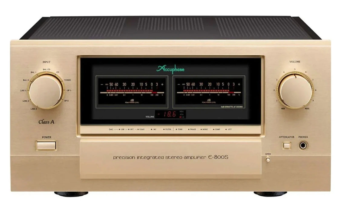 Accuphase E-800S - Amplificateur stéréo intégré de pure classe A 50 W/C sous 8 ohms