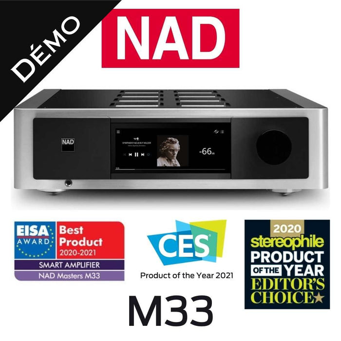 NAD M33 (Démo état neuf) - Amplificateur 200W, DAC, écran tactile LCD