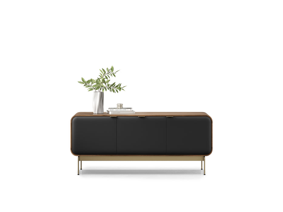 BDI Plume 8077 | Meuble multimédia 3 portes audio-vidéo/téléviseur jusqu'à 70 pouces