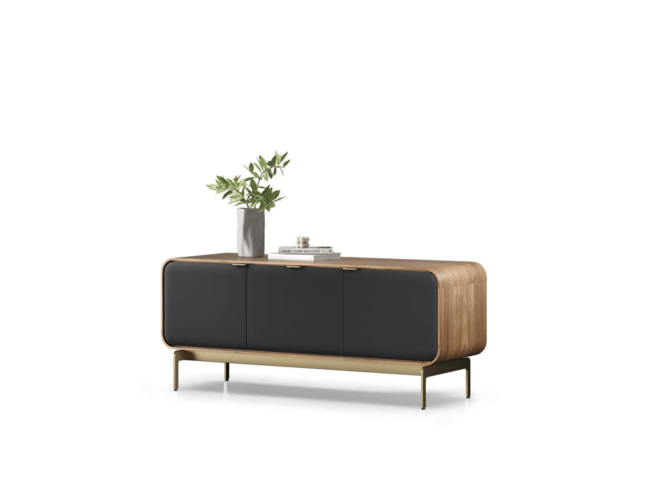 BDI Plume 8077 | Meuble multimédia 3 portes audio-vidéo/téléviseur jusqu'à 70 pouces