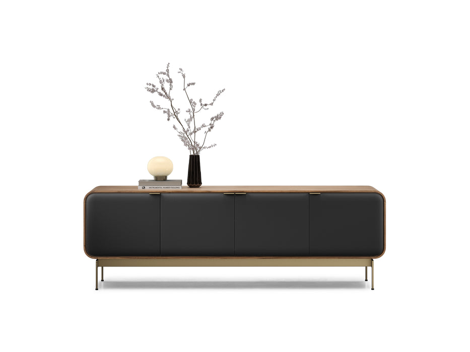 BDI Plume 8079 | Meuble multimédia 4 portes audio-vidéo/téléviseur jusqu'à 85 pouces