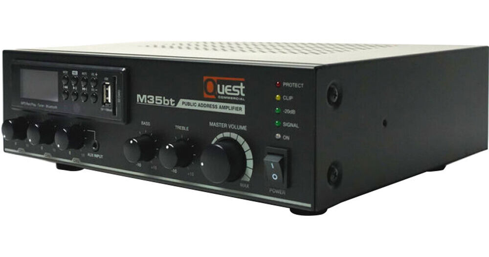 Quest Commercial M35BT - Amplificateur commercial 35Watts 70V avec Bluetooth