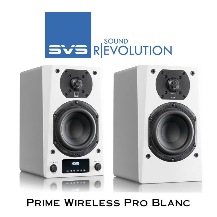 Enceintes d’étagère amplifiées SVS Prime Wireless Pro – 200 Watts avec Bluetooth, Wi-Fi et audio haute fidélité