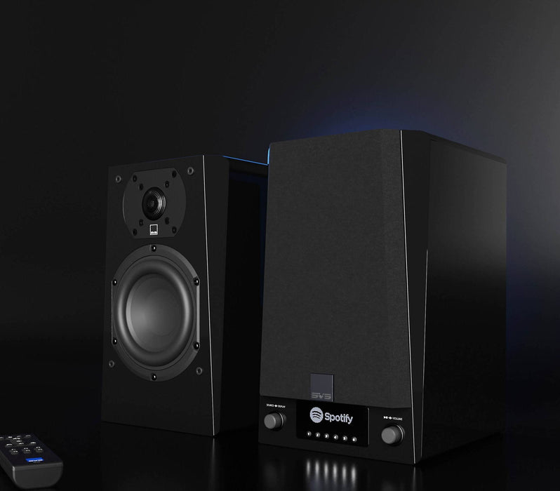 Enceintes d’étagère amplifiées SVS Prime Wireless Pro – 200 Watts avec Bluetooth, Wi-Fi et audio haute fidélité