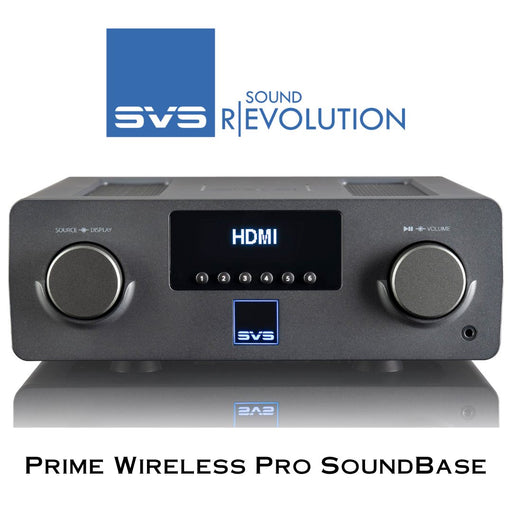 Amplificateur stéréo SVS Prime Wireless Pro Soundbase – 150 Watts x2 avec Bluetooth, Wi-Fi et streaming haute résolution