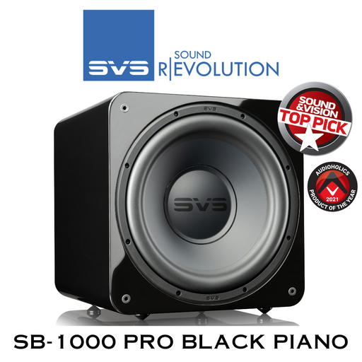Caisson de basses compact SVS SB-1000 Pro finition laque noire piano – subwoofer clos 325W avec haut-parleur de 12 pouces pour Hi-Fi et home cinéma