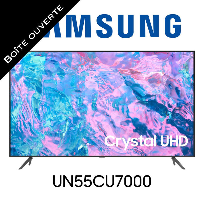 UN55CU7000 - Téléviseur 4K, Crystal TV, PurColour (Boîte ouverte)