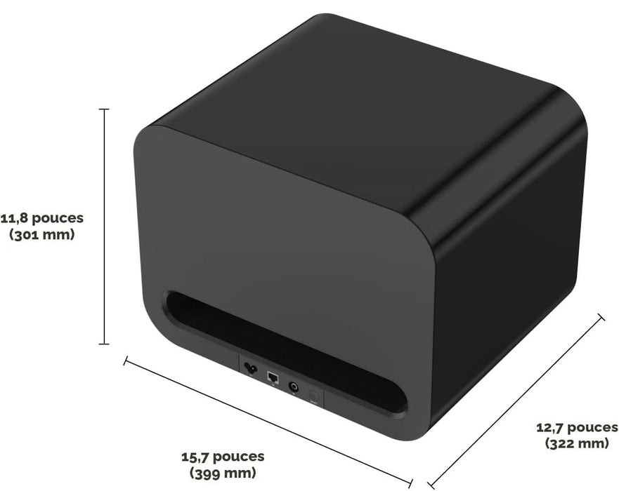 WiiMSUBPRO | Caisson de basses 250Watts, haut-parleur de graves 8'' (Noir)