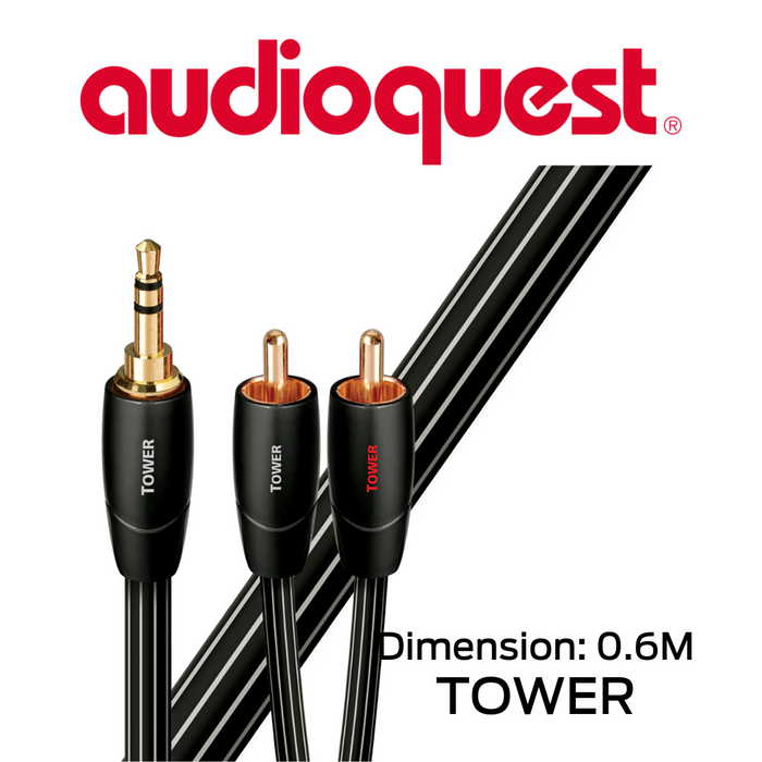 AudioQuest Tower - Câbles analogiques 3,5mm mâle à 2 x RCA