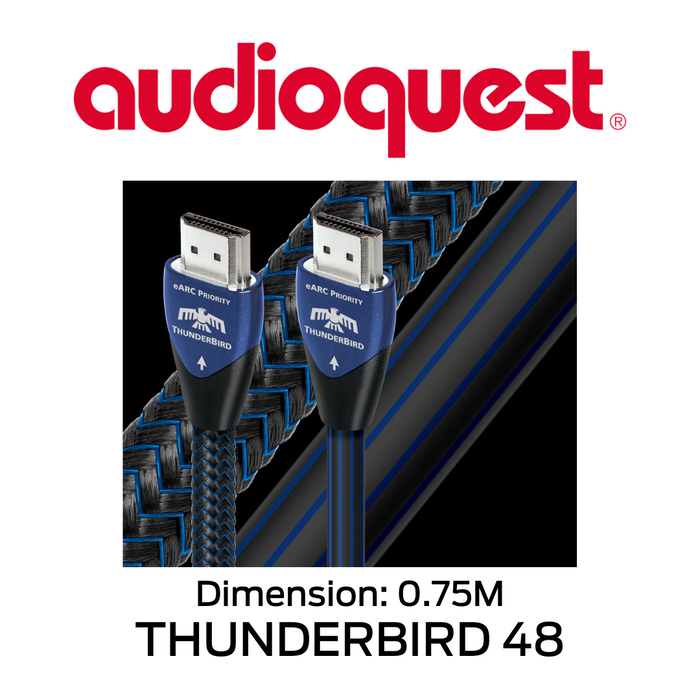 AudioQuest Thunderbird 48 - Câble HDMI 8K-10K 10% argent