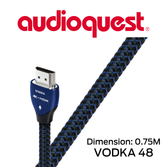 AudioQuest Vodka 48 - Câble HDMI eARC 8K-10K 10% argent