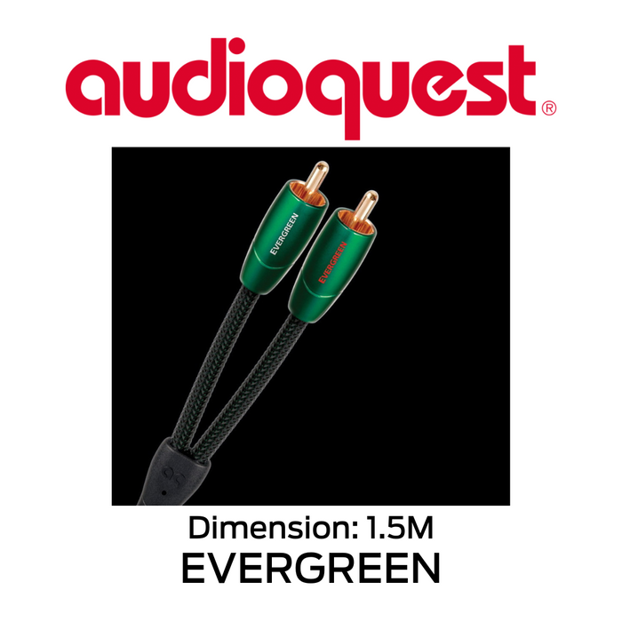 AudioQuest Evergreen - Câbles analogiques RCA mâle à RCA mâle (paire)
