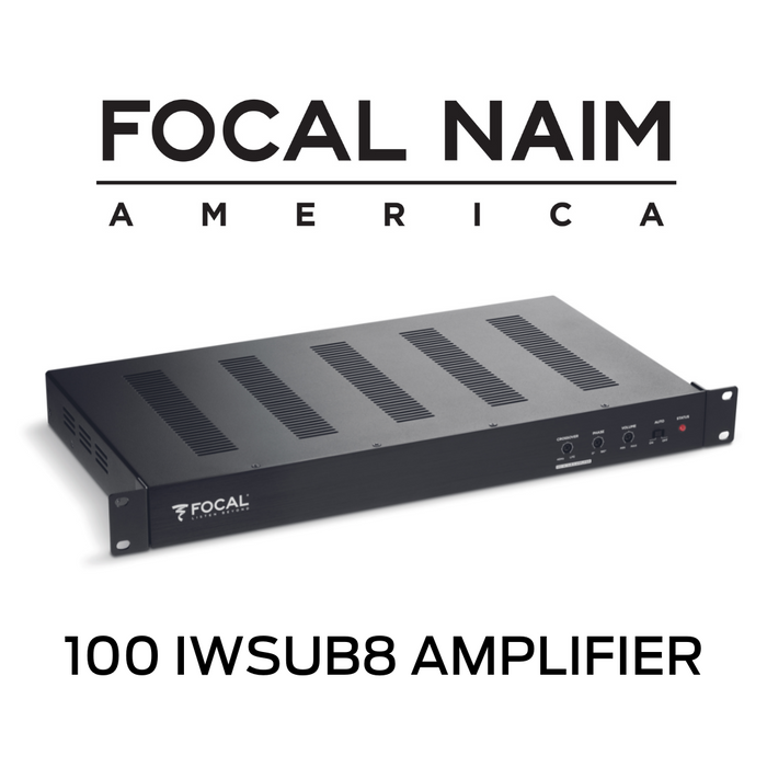 Focal 100 IWSUB8 AMPLIFIER - Amplificateur de caisson de basses encastrable produit une puissance de 200 watts et une puissance continue de 150 watts sur 4 ohms, tout en garantissant une protection électronique de haut niveau