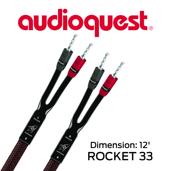AudioQuest Rocket33 - Câble de haut-parleurs 14 AWG (la paire)