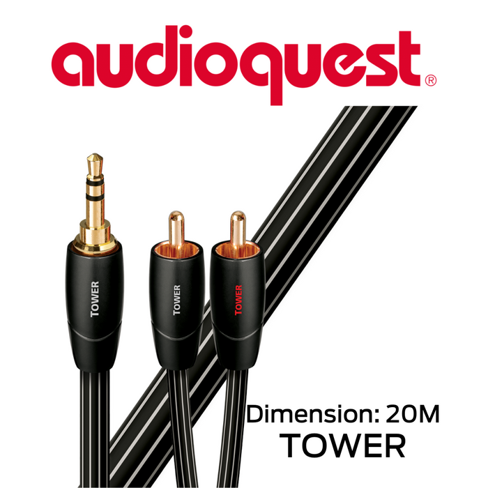 AudioQuest Tower - Câbles analogiques 3,5mm mâle à 2 x RCA