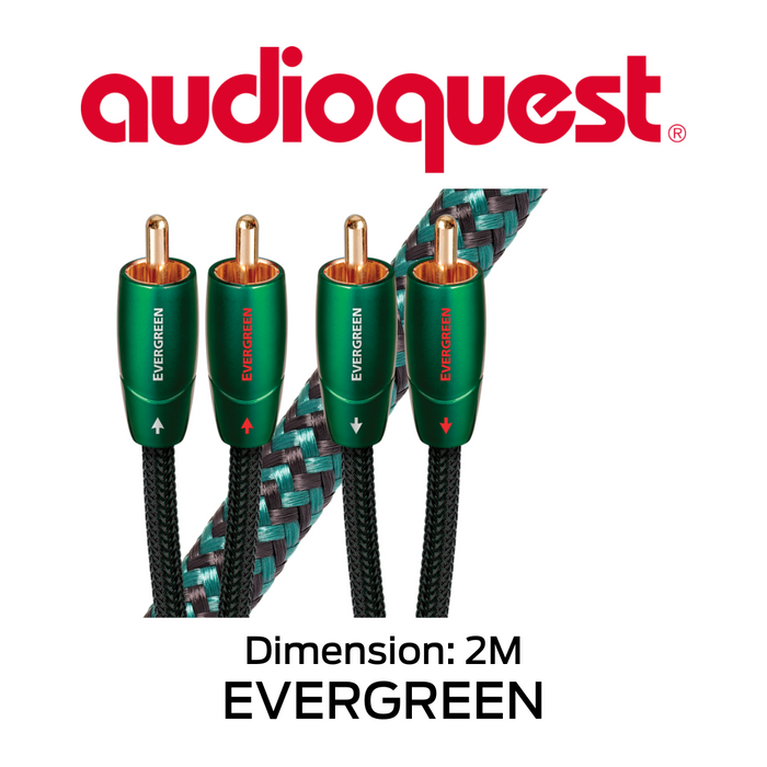 AudioQuest Evergreen - Câbles analogiques RCA mâle à RCA mâle (paire)