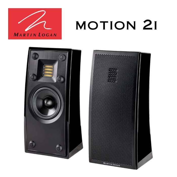 Martin Logan Motion 2i - Enceintes d'étagère 2 voies qui vous offre une performance audio de qualité supérieure pour votre cinéma maison ou chaîne stéréo (la paire)