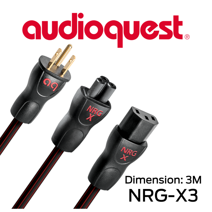 AudioQuest NRG-X3- Câble d'alimentation tripolaire calibre 16AWG 12 Amp@120V