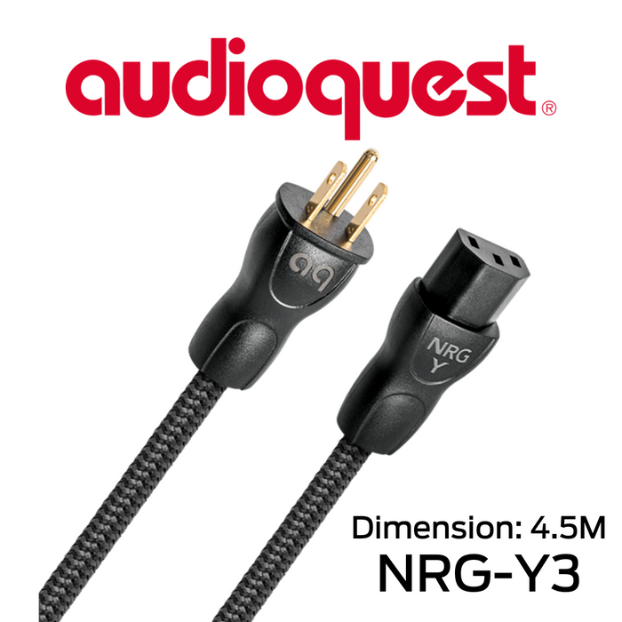 AudioQuest NRG-Y3 - Câble d'alimentation tripolaire calibre 16AWG 12 Amp@120V