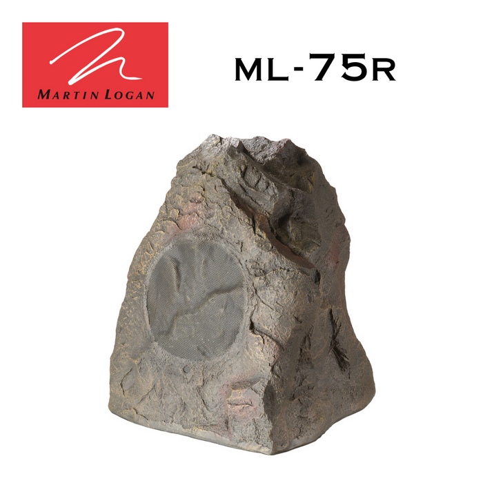 Martin Logan ML75R - Enceinte d'extérieur 80Watts Stéreo à l'apparence d'une roche doté d'un cône de basses de 7.5'' et d'un tweeter à dome ainsi qu'une grille en acier inoxydable résistant à l'eau et aux rayons UV pour une résistance supérieure