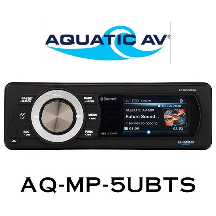 AQUATIC AV AQMP5UBTS - Radio marine avec la norme IP55, 4x45watts