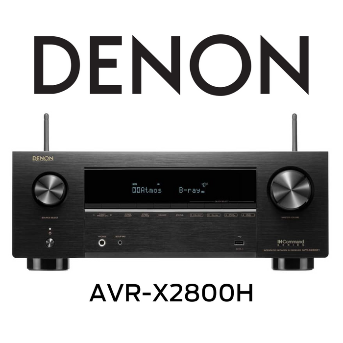 DENON AVR-X2800H - Récepteur cinéma maison 95Watts 7.2 canaux, vidéos 8K, son 3D!