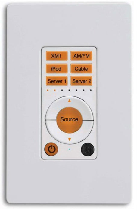 Russound CAA-66K - Amplificateur source multi-pièces pour les systèmes de musique Russound 6 entrées stéréo RCA, 6 paires de connecteurs d'enceintes et 20 watts RMS par canal + 6 contrôleurs KP6 et télécommande