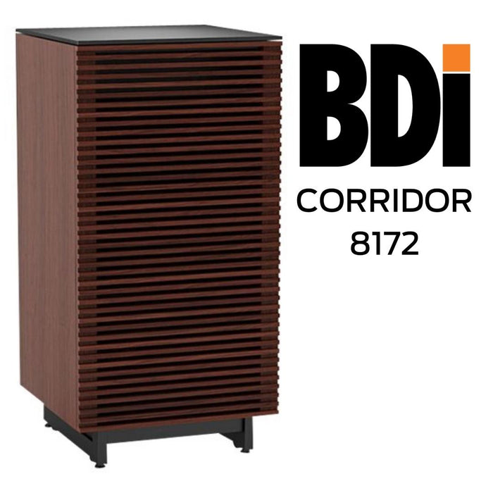 BDI Corridor® 8172 Chocolat - Meuble audio parfaite pour garder les composants AV, les médias et vos disques vinyles préférés organisés et accessibles!