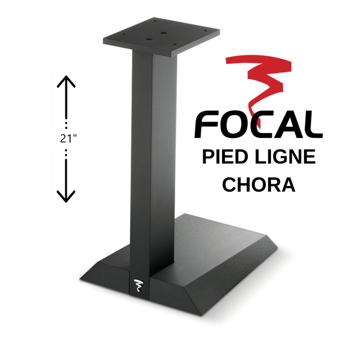 Focal ChoraStand - Support pour enceintes de 21po de hauteur Focal pour la ligne Chora qui permet d’obtenir une scène sonore centrée davantage sur l’auditeur!