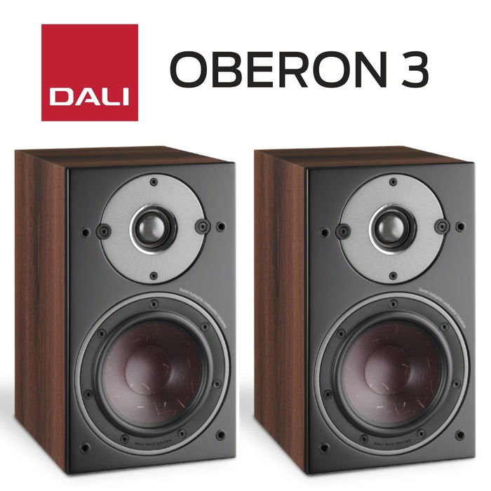 DALI OBERON 3 Noyer Foncé - Enceintes d'étagère (Une paire seulement, Boîtes ouvertes)