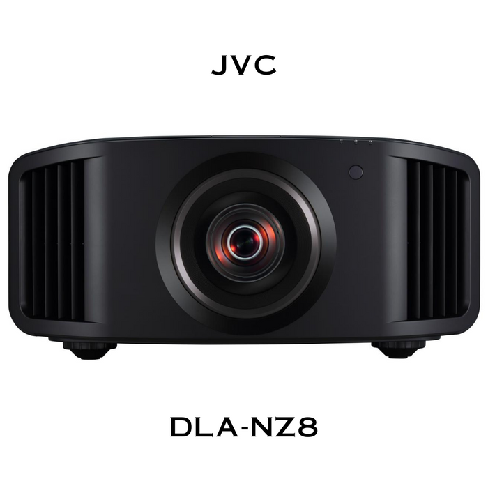 JVC DLA-NZ8B - Projecteur 8K LASER HDR D-ILA BLU-Escent, entrées 8K/60p/4K120p, 2400 Lumens et rapport de contraste 80000:1. Muni de la nouvelle technologie 8K/e-shiftX, le DLA-NZ8, c'est l'ultime projecteur de cinéma maison 4K et 8K!