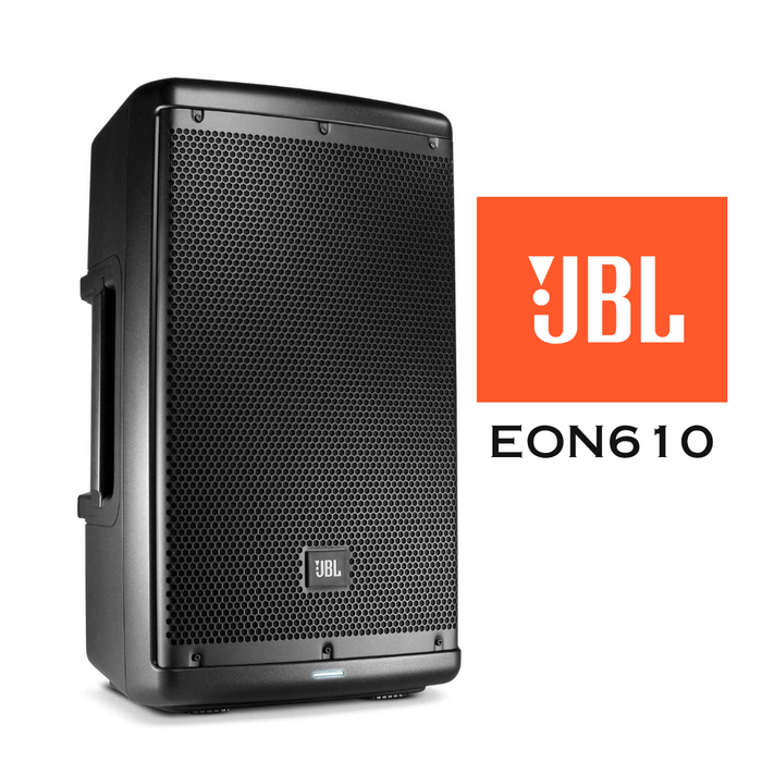 JBL EON610 - Système de sonorisation auto-alimenté à deux voies de 10 ", 1000W Peak, 500W Continue (350W LF + 150W HF), Freq. Response (±3 dB) 57 Hz - 20 kHz