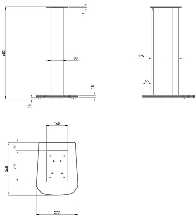 Supports de 23.8'' pour enceintes d'étagère EVO X No.1 (paire)