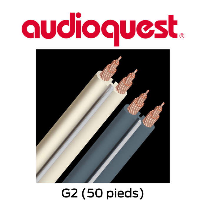 AudioQuest G2 - Câbles de haut-parleurs plat 16 AWG (au pied)