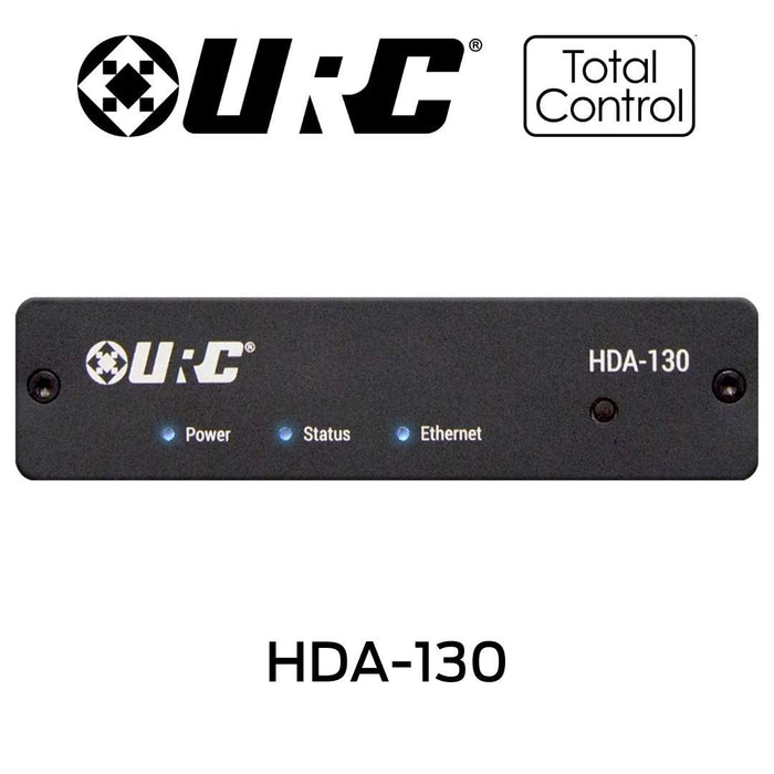 URC Total Control HDA-130 - Amplificateur de zone unique 30W/Canal peut être placé presque n'importe où et fournit 30 W x 2 de puissance aux haut-parleurs de zone locale.