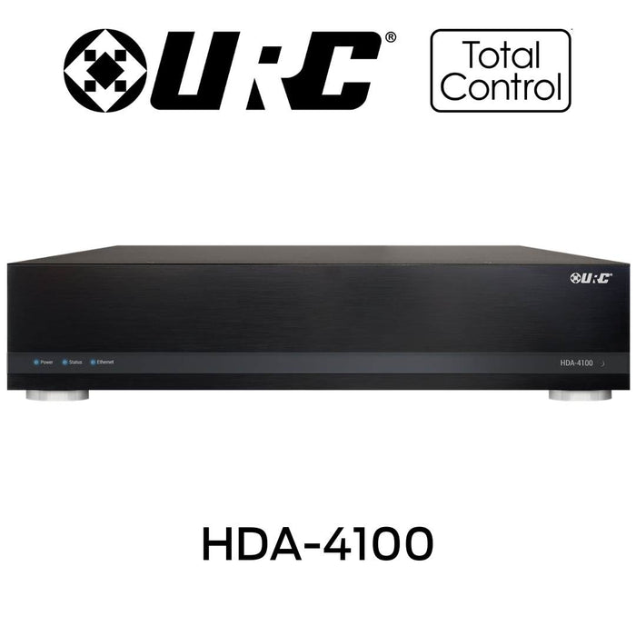 URC Total Control HDA-4100 - Amplificateur multizone 100 Watts 4 canaux stéréo ou 8 canaux mono. Le URC Total Control HDA-4100 est parfait pour les petites installations.