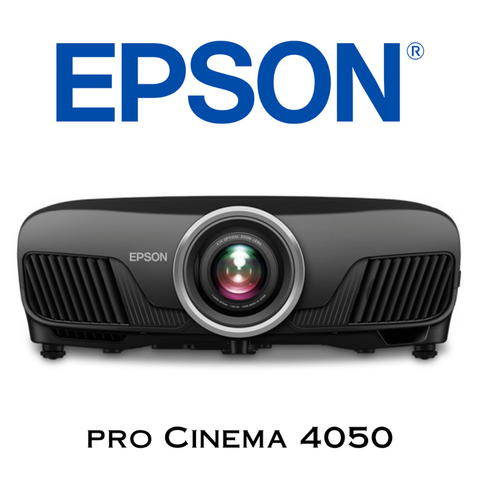 Epson Pro Cinema 4050 - Projecteur 4K PRO-UHD®, 2 400 lumens de luminosité et a un rapport de contraste de 200 000: 1. Le kit comprend un support, un cache-câble, une ampoule de rechange et une garantie de 3 ans!