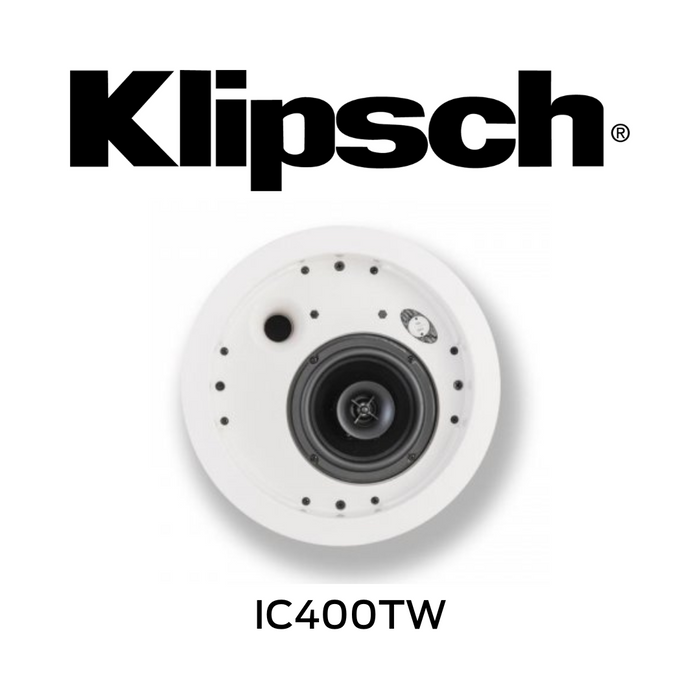 Klipsch IC400TW - Enceintes encastrables 4", conçus pour les applications de renforcement de la musique, une installation facile et polyvalente!