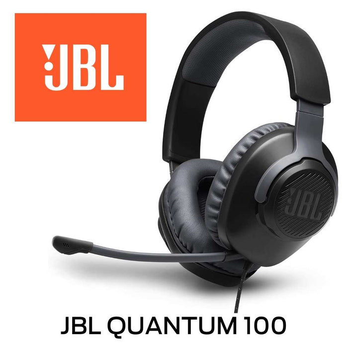 JBL - Casque de jeu avec micro amovible se connectant via un câble jack de 3.5mm - JBL QUANTUM 100