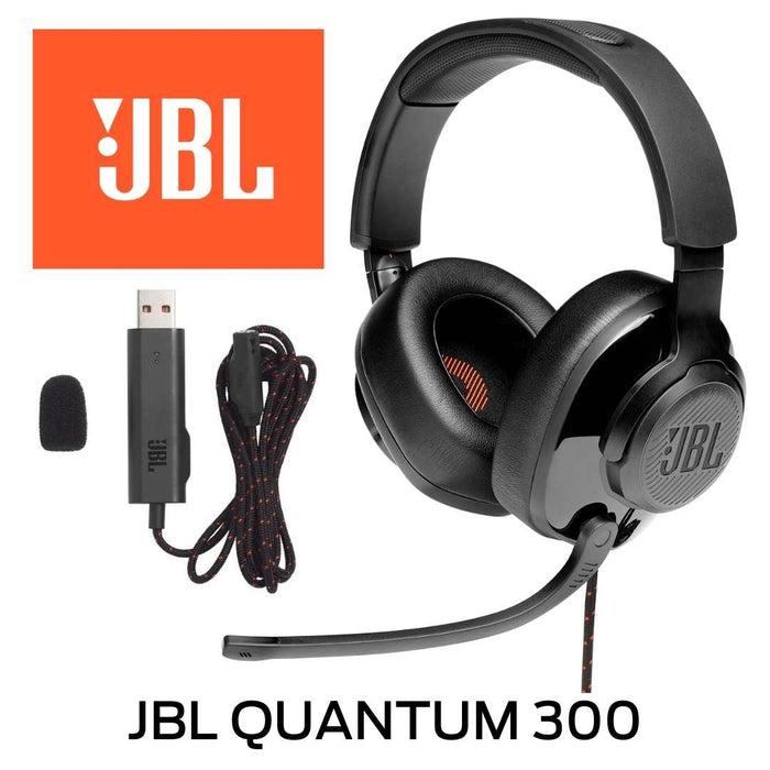 JBL QUANTUM 300 - Casque de jeu se connectant via un câble jack de 3.5 —