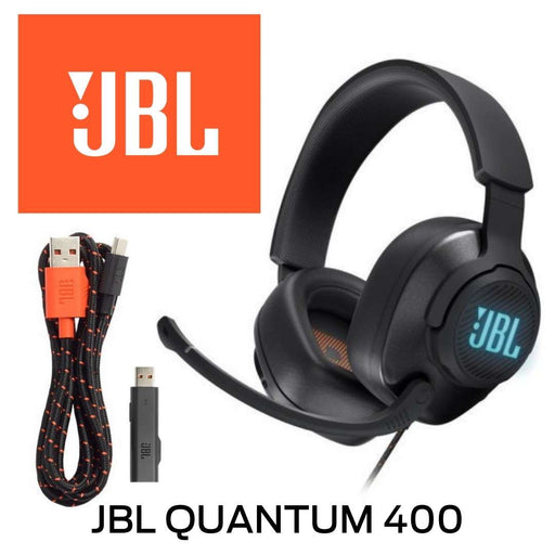 JBL - Casque de jeu se connectant via un câble jack de 3.5mm et adaptateur USB - JBL QUANTUM 400