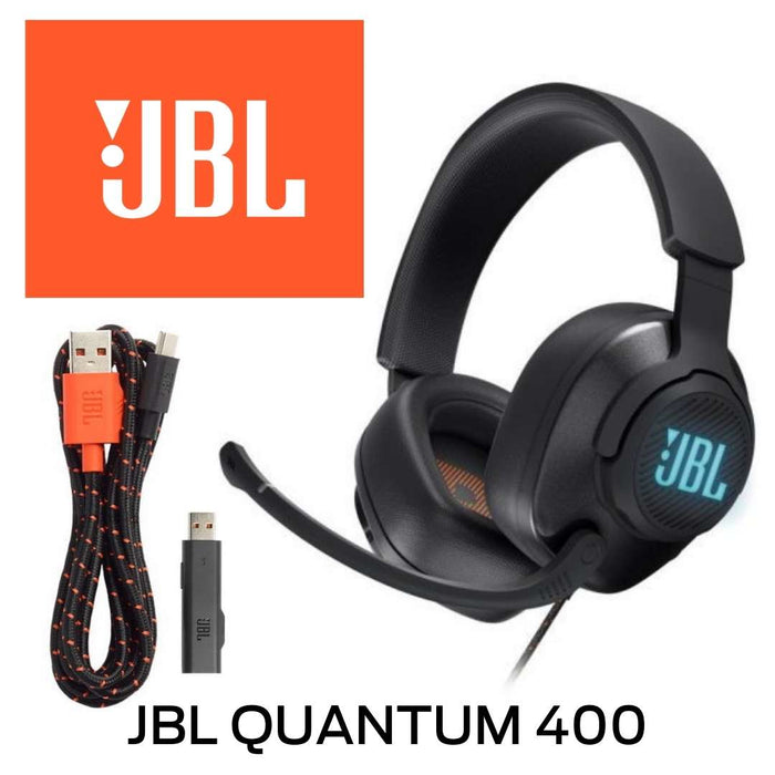 JBL QUANTUM 400 - Casque de jeu se connectant via un câble jack de 3.5 —