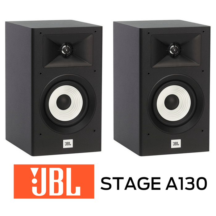 JBL STAGE A130 - Enceintes d'étagère stéréo/cinéma maison (la paire)