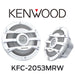 Kenwood - paire de haut-parleurs marins 2 voies avec grilles blanches 8" KFC2053MRW