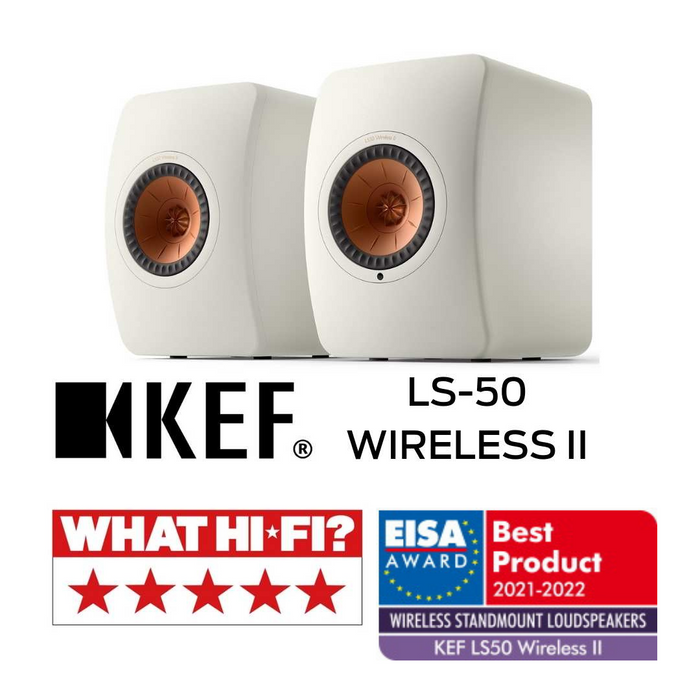 KEF LS50 WIRELESS II - Haut-parleurs sans-fil amplifié 100W (paire)